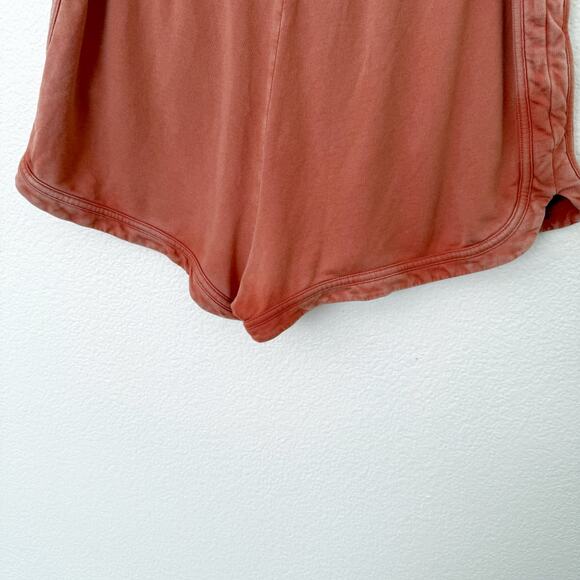 [Aerie] Burnt Orange Lived In Beach 100% Cotton Sweat Shorts Comfort Sz Large L - Picture 8 of 12